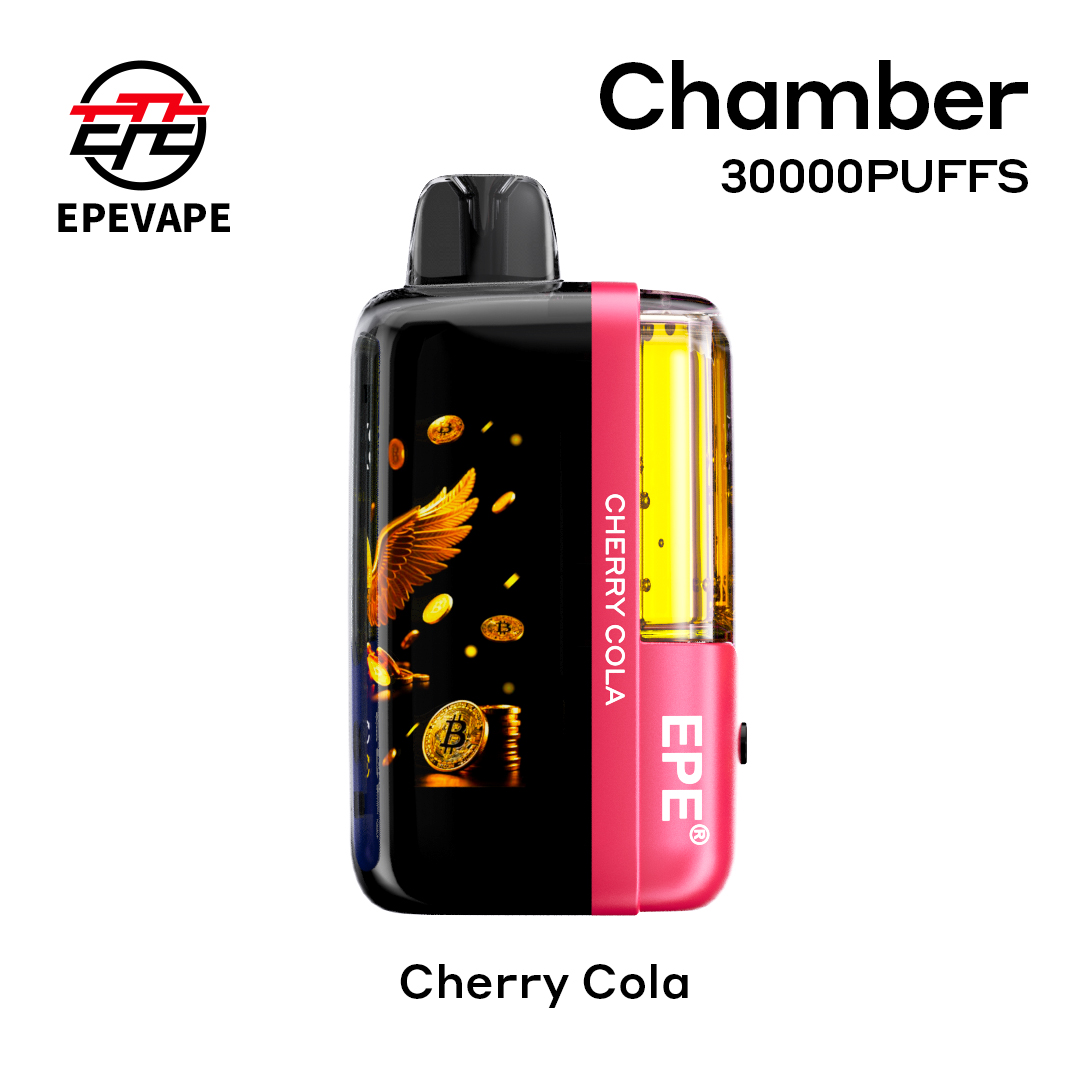 EPE Chamber 30000 Puffs Disposable , Rechargeable, LED Display, Bitcoin-Inspired Styling - Image 3