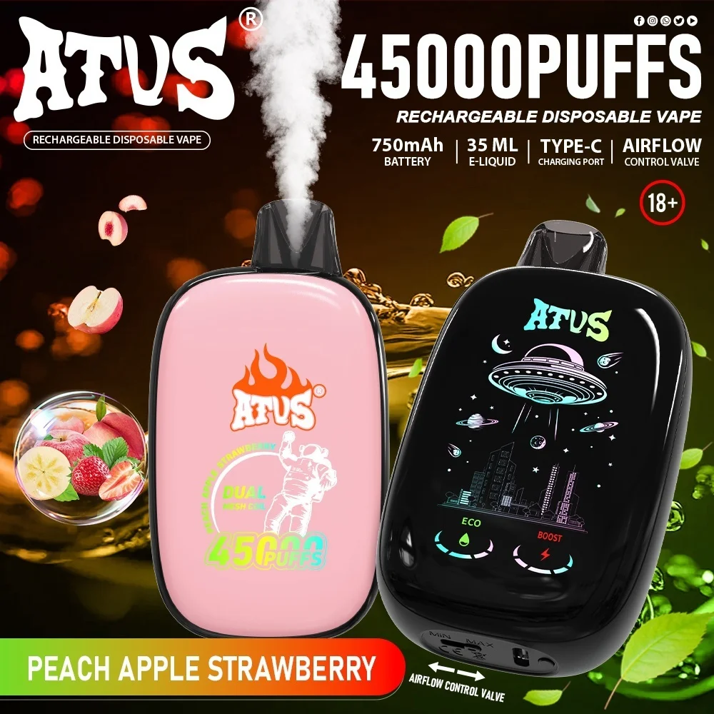 ATVS DE027 45000 Puffs Disposable Vape , Alien Spaceship Tech Style & Soap Shape, Fruit Flavors - Image 4