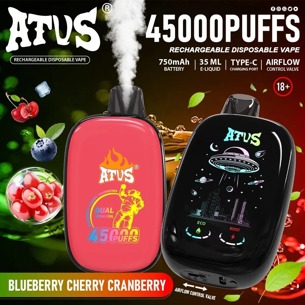 ATVS DE027 45000 Puffs Disposable Vape , Alien Spaceship Tech Style & Soap Shape, Fruit Flavors - Image 3