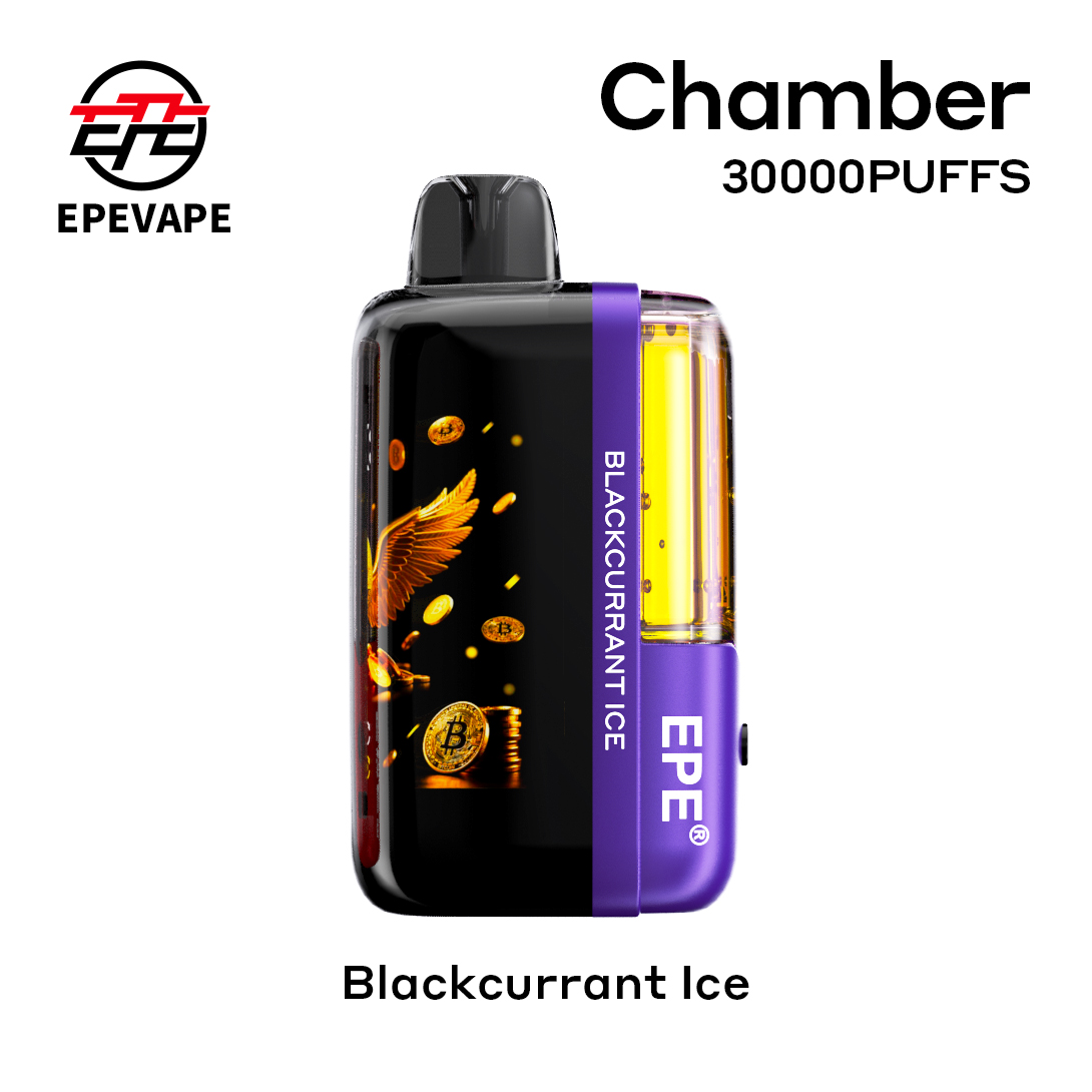 EPE Chamber 30000 Puffs Disposable , Rechargeable, LED Display, Bitcoin-Inspired Styling