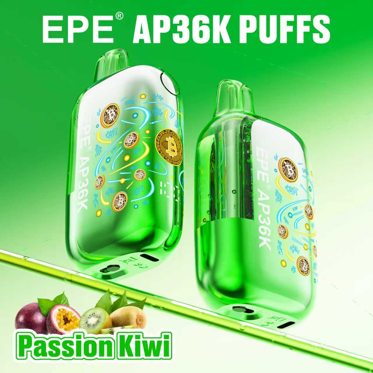 EPE AP36000 Puffs Disposable , Adjustable Airflow, Bitcoin-Inspired Exterior, Available in 10 Flavor Options - Image 3