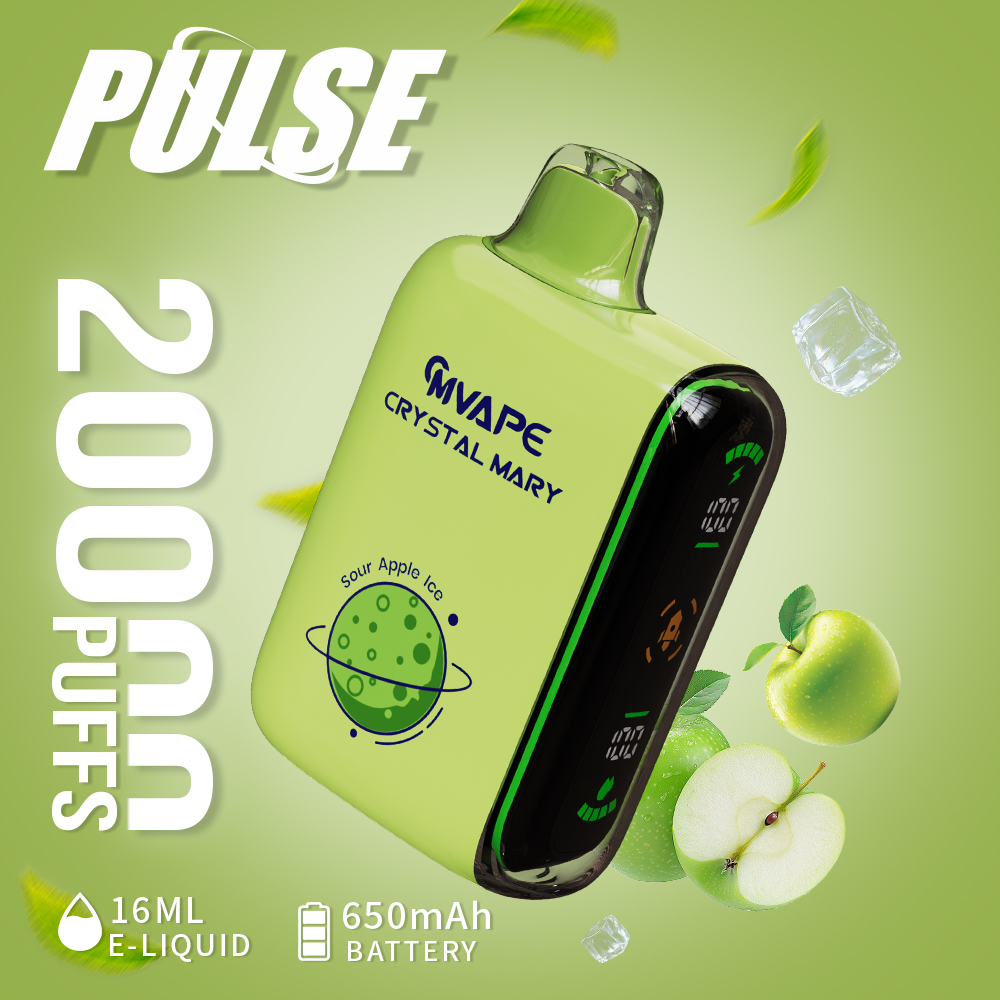 CRYSTAL MARY 20000 Puffs , Rechargeable , Digital Display , Smooth Handfeel,Nicotine 5%