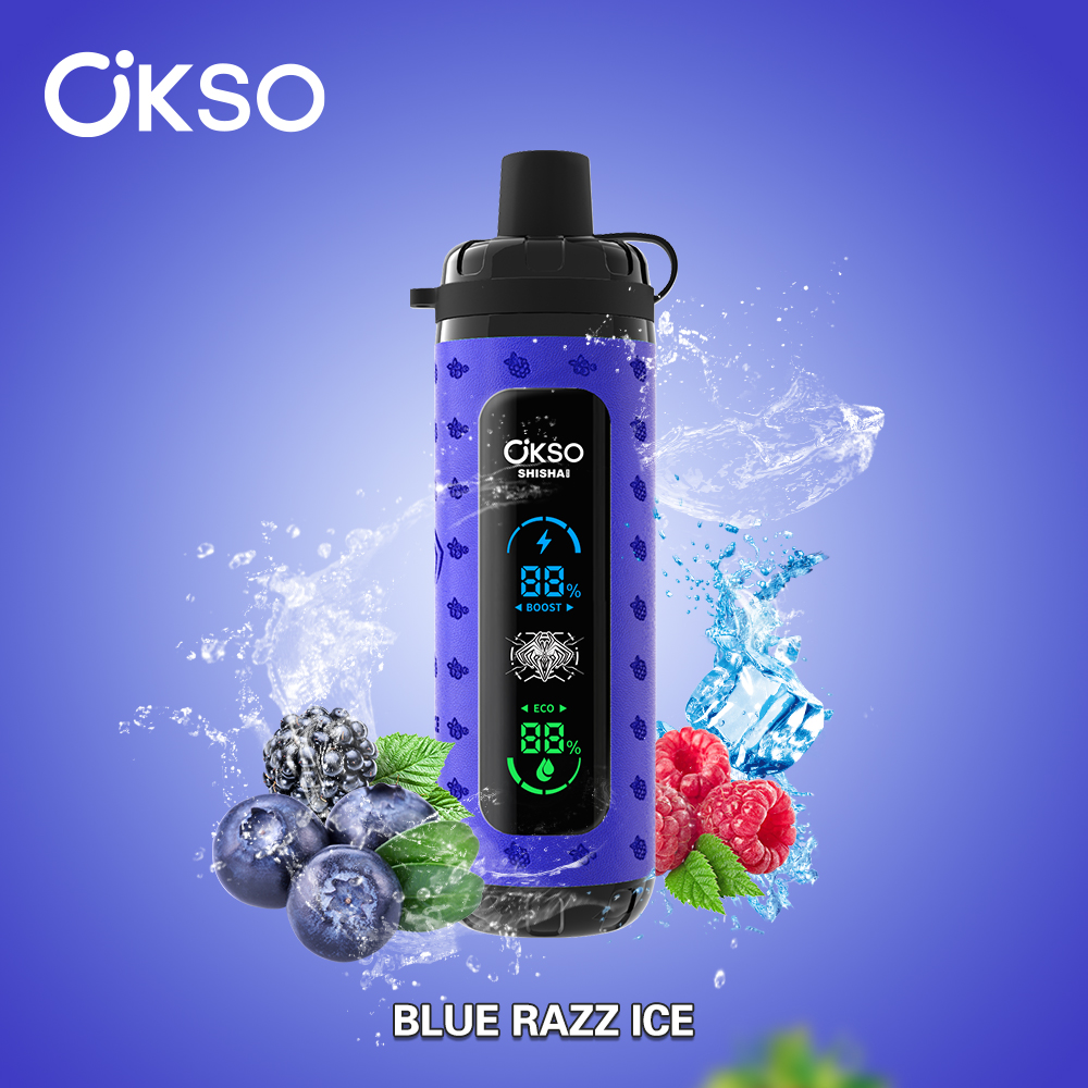 OKSO Shisha Max 40000 Puffs , 800mAh Built-in Battery, Adjustable Airflow, 0%/2%/3%/5% Nicotine Optional - Image 2