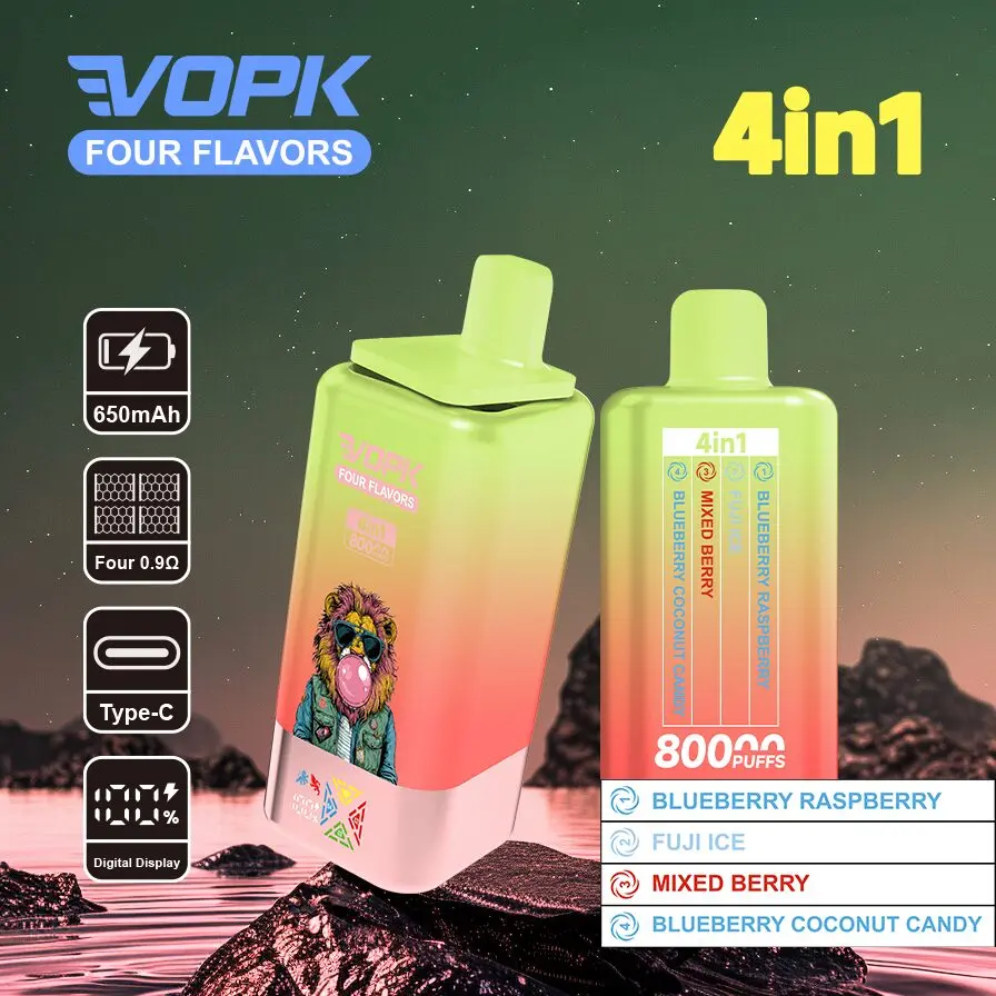 VOPK 4-in-1 Multi-Flavour Disposable Vape | 80000 Puffs, Premium Mesh Coil for Rich Clouds & Superior Taste - Image 10