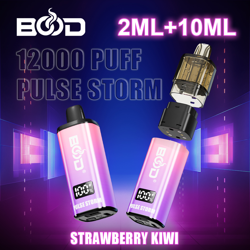 BOOD PULSE STORM 12000 Puffs ,Rechargeable Device with Replaceable Pod, 2 mL + 10 mL E-Liquid Capacity, 3% Nicotine Strength, Available in 10 Flavor Options - Image 8