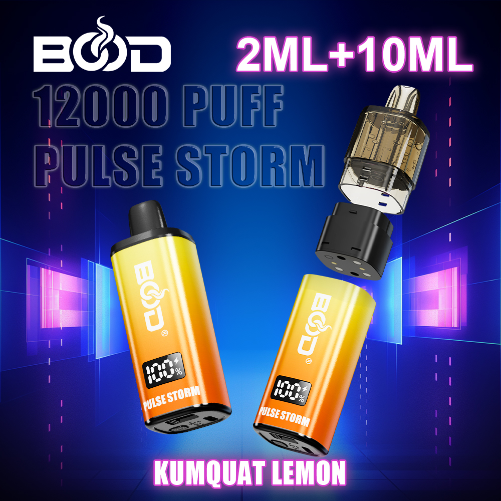 BOOD PULSE STORM 12000 Puffs ,Rechargeable Device with Replaceable Pod, 2 mL + 10 mL E-Liquid Capacity, 3% Nicotine Strength, Available in 10 Flavor Options - Image 9