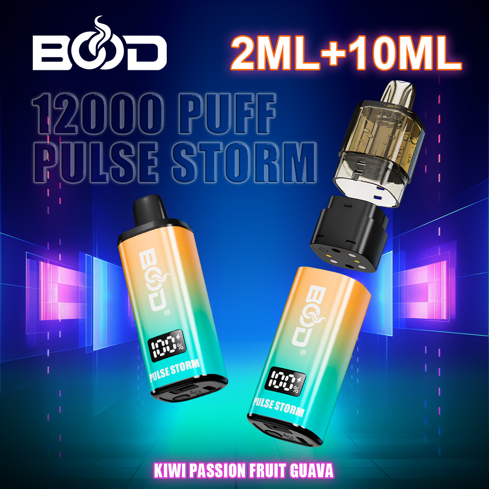 BOOD PULSE STORM 12000 Puffs ,Rechargeable Device with Replaceable Pod, 2 mL + 10 mL E-Liquid Capacity, 3% Nicotine Strength, Available in 10 Flavor Options - Image 10