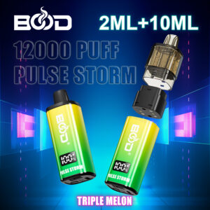 Alternative view of BOOD PULSE STORM 12000 Puffs ,Rechargeable Device with Replaceable Pod, 2 mL + 10 mL E-Liquid Capacity, 3% Nicotine Strength, Available in 10 Flavor Options