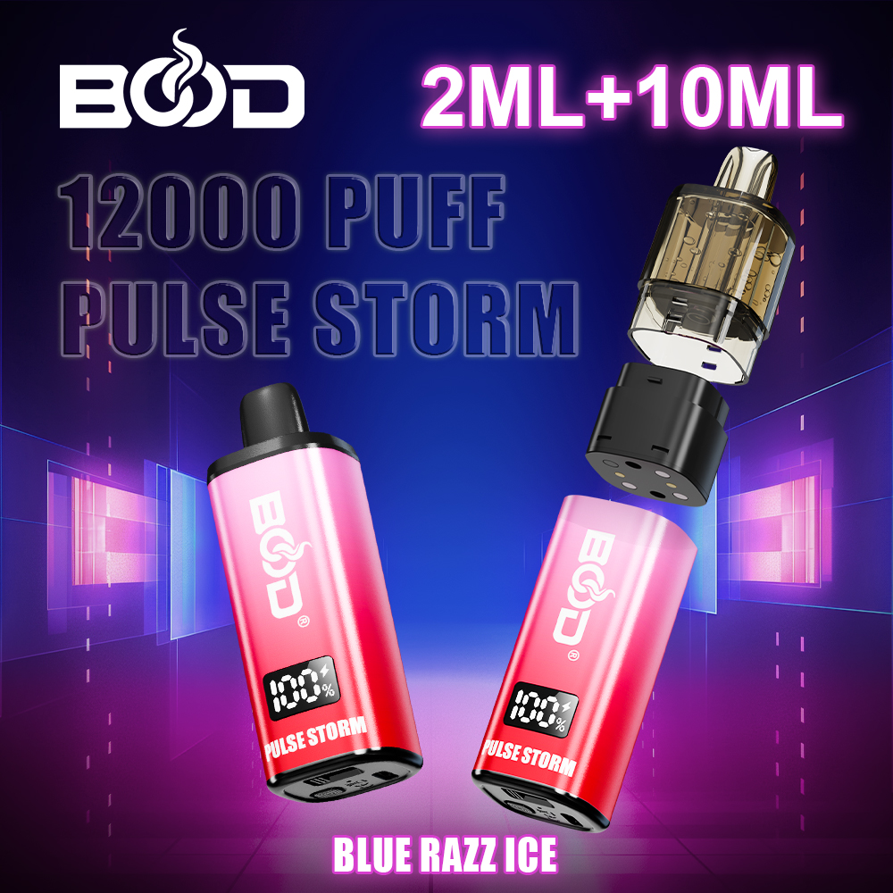 BOOD PULSE STORM 12000 Puffs ,Rechargeable Device with Replaceable Pod, 2 mL + 10 mL E-Liquid Capacity, 3% Nicotine Strength, Available in 10 Flavor Options - Image 6