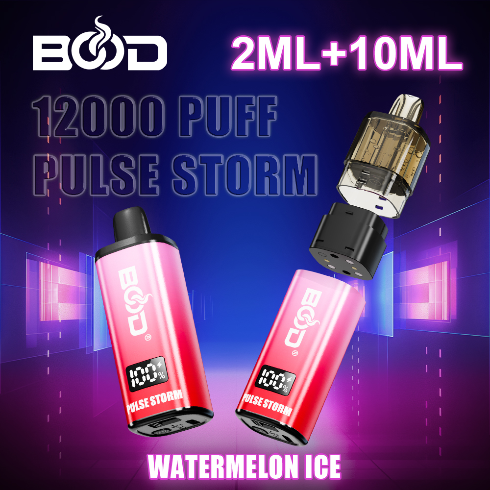 BOOD PULSE STORM 12000 Puffs ,Rechargeable Device with Replaceable Pod, 2 mL + 10 mL E-Liquid Capacity, 3% Nicotine Strength, Available in 10 Flavor Options - Image 7
