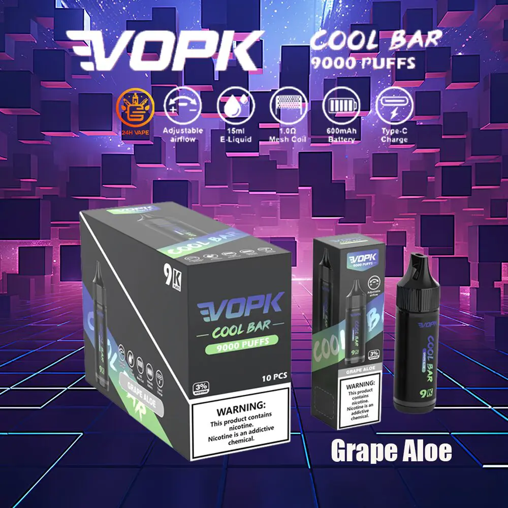 VOPK Cool Bar 9000 Puffs Disposable Vape Pen for long-lasting vaping pleasure and superb portability. - Image 9