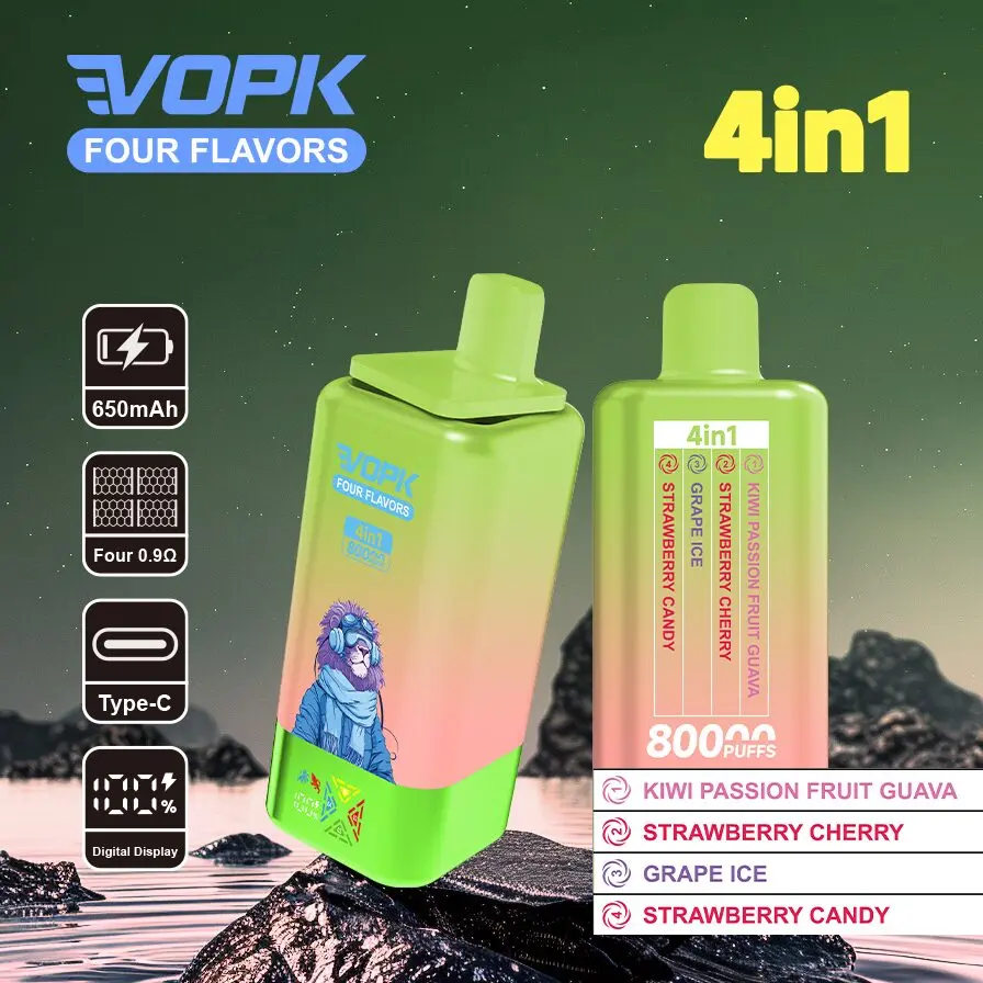VOPK 4-in-1 Multi-Flavour Disposable Vape | 80000 Puffs, Premium Mesh Coil for Rich Clouds & Superior Taste - Image 9