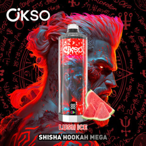 OKSO Shisha Hookah Mega 50000 Puffs Disposable Vape, Triple Mesh Coil, 1100mAh Rechargeable Type-C Battery, Adjustable Airflow, 40ml Pre-filled E-liquid，0%/2%/3%/5% Nicotine Options