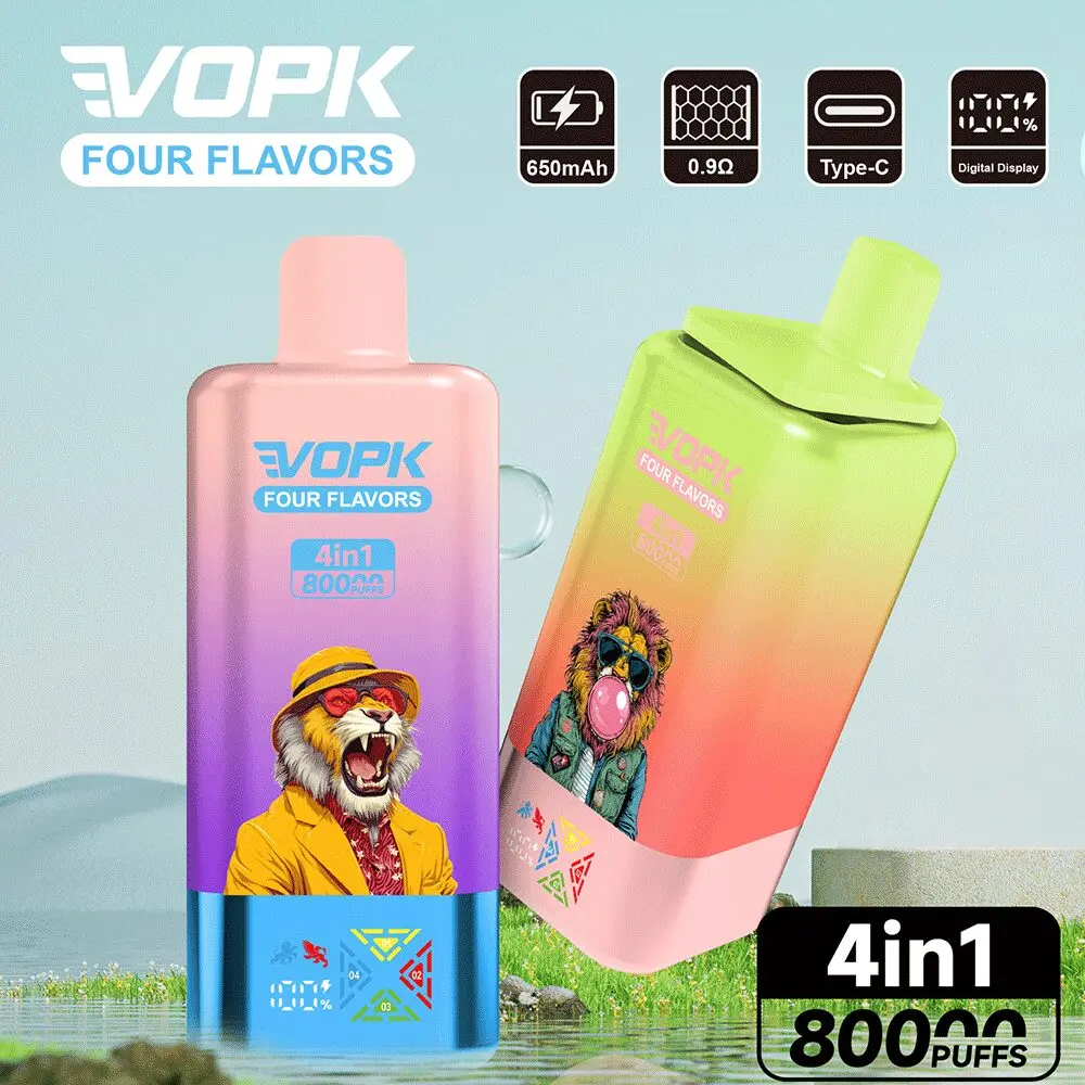VOPK 4-in-1 Multi-Flavour Disposable Vape | 80000 Puffs, Premium Mesh Coil for Rich Clouds & Superior Taste - Image 7