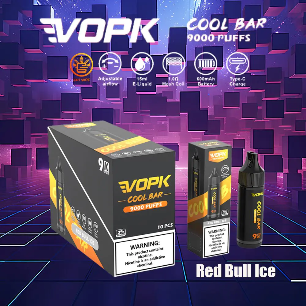 VOPK Cool Bar 9000 Puffs Disposable Vape Pen for long-lasting vaping pleasure and superb portability. - Image 4