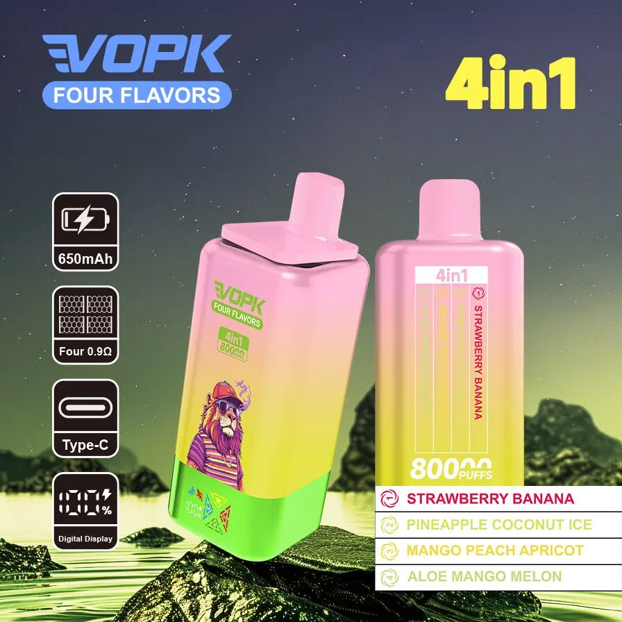 VOPK 4-in-1 Multi-Flavour Disposable Vape | 80000 Puffs, Premium Mesh Coil for Rich Clouds & Superior Taste - Image 4