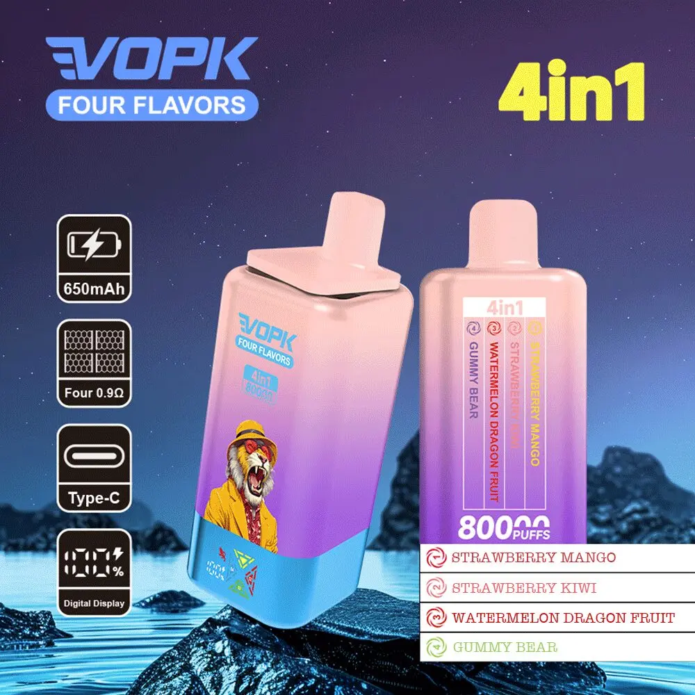VOPK 4-in-1 Multi-Flavour Disposable Vape | 80000 Puffs, Premium Mesh Coil for Rich Clouds & Superior Taste - Image 3