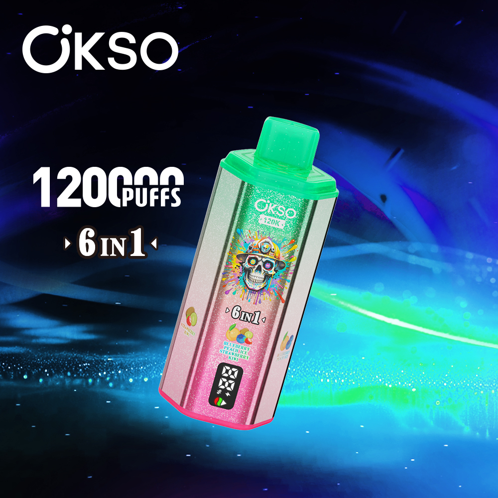 OKSO 6in1 120000 Puffs Disposable Vape, Adjustable 6 Flavors, LED Screen, Triple Mesh Coil, 850mAh Rechargeable, 0%/2%/3%/5% Nic - Image 10