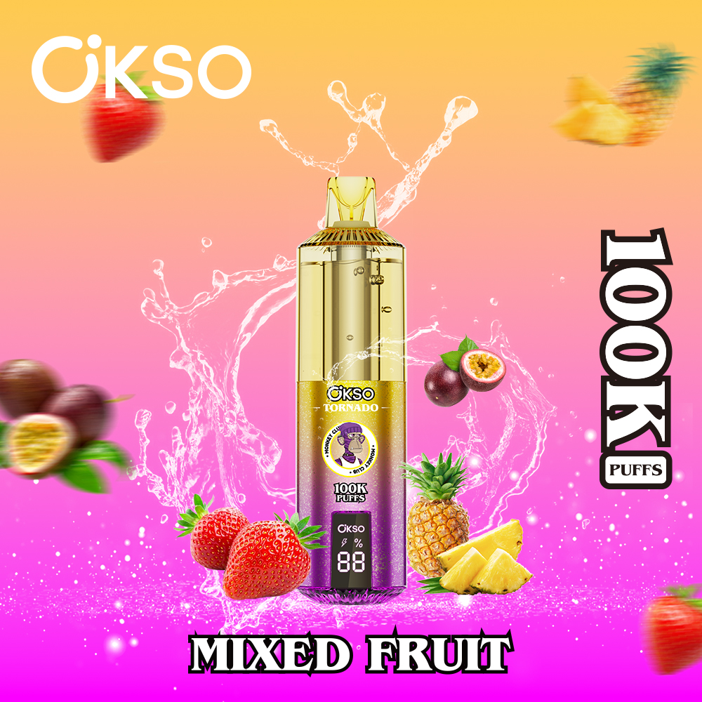 OKSO Tornado 100000 Puffs , 800mAh Type-C Rechargeable, LED Smart Display, Dual Mesh Coil, 0%/2%/3%/5% Nicotine Options - Image 10