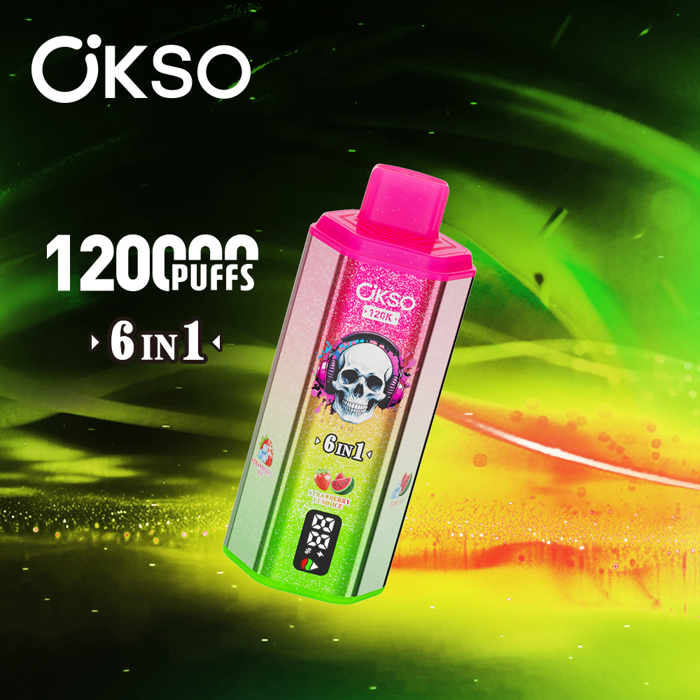 OKSO 6in1 120000 Puffs Disposable Vape, Adjustable 6 Flavors, LED Screen, Triple Mesh Coil, 850mAh Rechargeable, 0%/2%/3%/5% Nic - Image 7