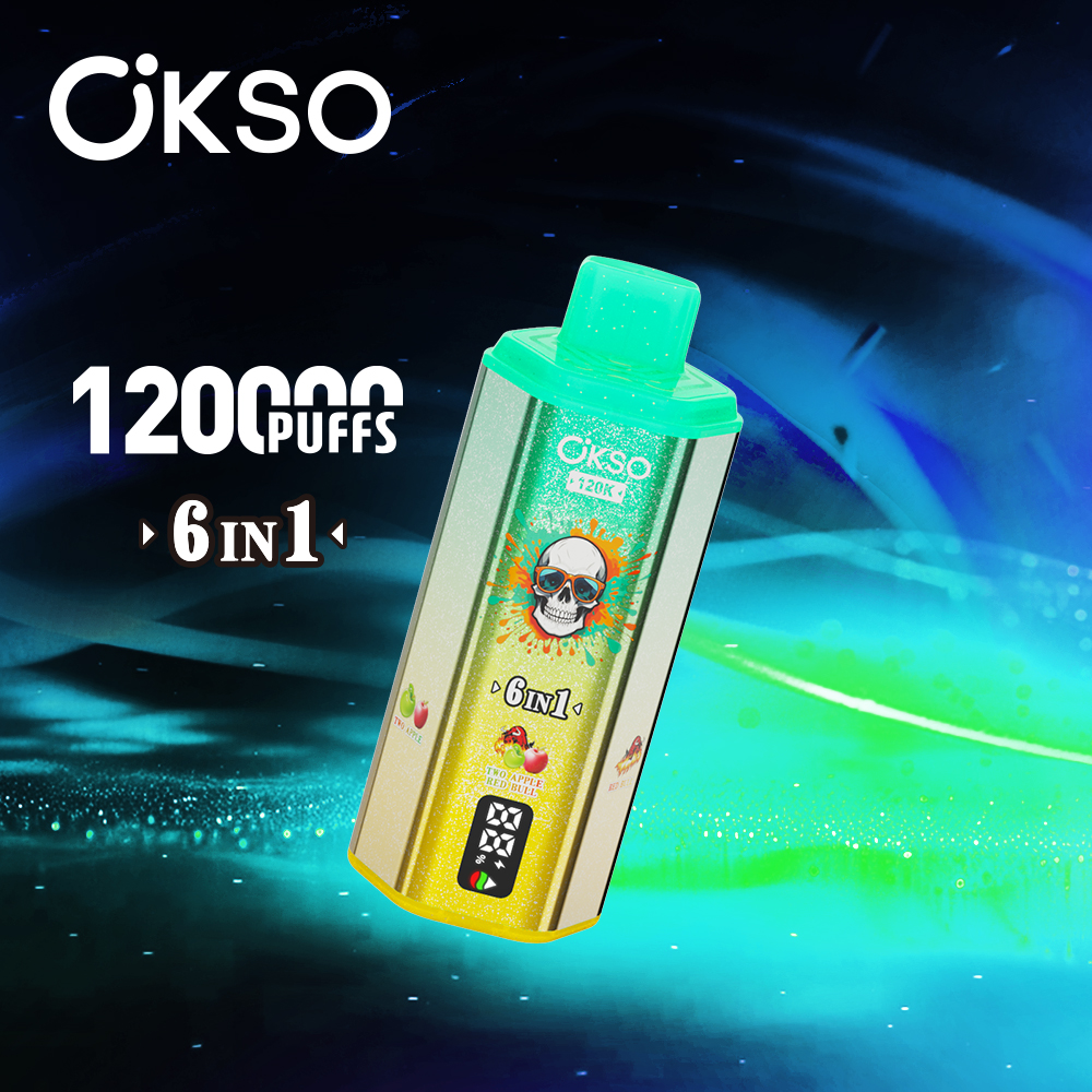OKSO 6in1 120000 Puffs Disposable Vape, Adjustable 6 Flavors, LED Screen, Triple Mesh Coil, 850mAh Rechargeable, 0%/2%/3%/5% Nic - Image 4