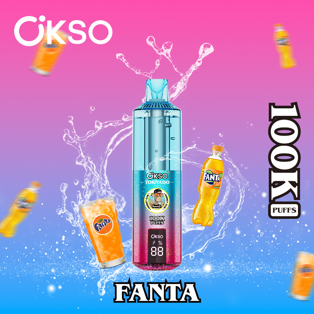 OKSO Tornado 100000 Puffs , 800mAh Type-C Rechargeable, LED Smart Display, Dual Mesh Coil, 0%/2%/3%/5% Nicotine Options - Image 5