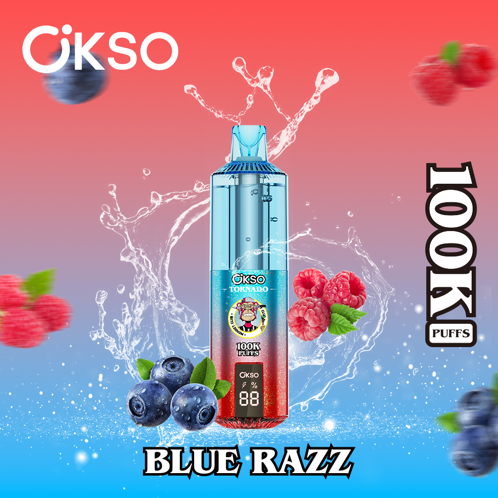 OKSO Tornado 100000 Puffs , 800mAh Type-C Rechargeable, LED Smart Display, Dual Mesh Coil, 0%/2%/3%/5% Nicotine Options - Image 3