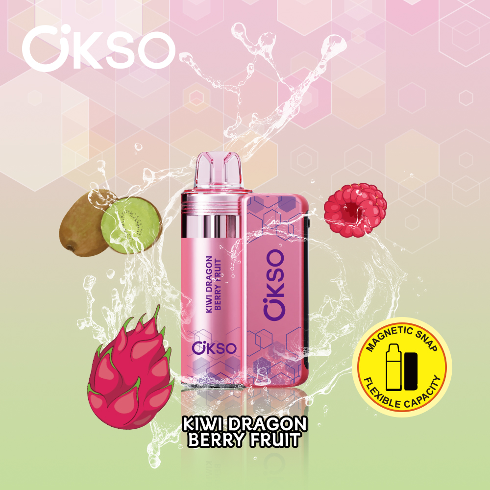 OKSO Switch Kit 50000 Puffs ,Magnetic Replaceable Pod, LED Display, Adjustable Airflow, 0%/2%/3%/5% Nicotine Optional - Image 3