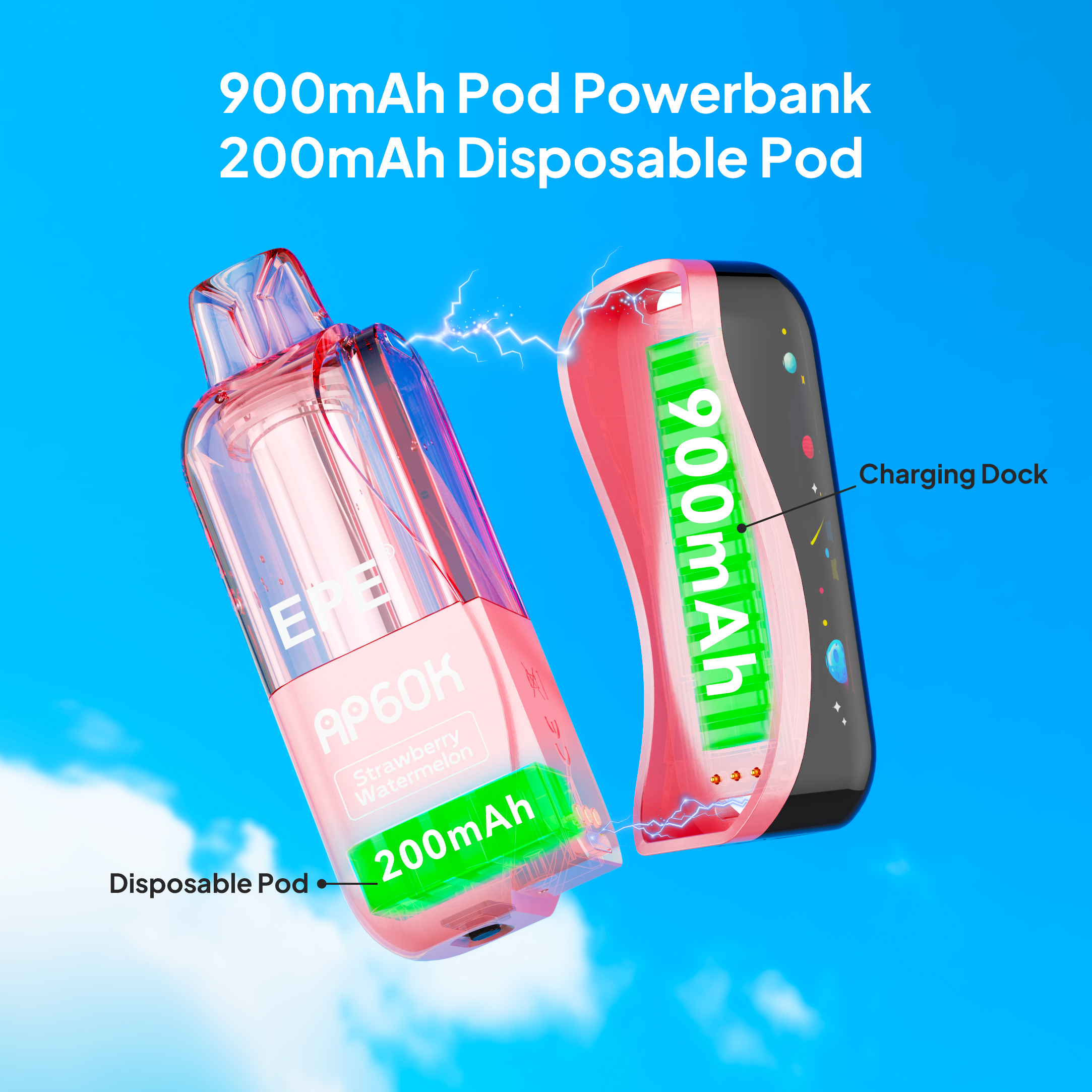 EPE AP 60000 Puffs , Detachable Replaceable Pod, Dual-Mode Adjustable Airflow, Available in 12 Flavor Options - Image 4