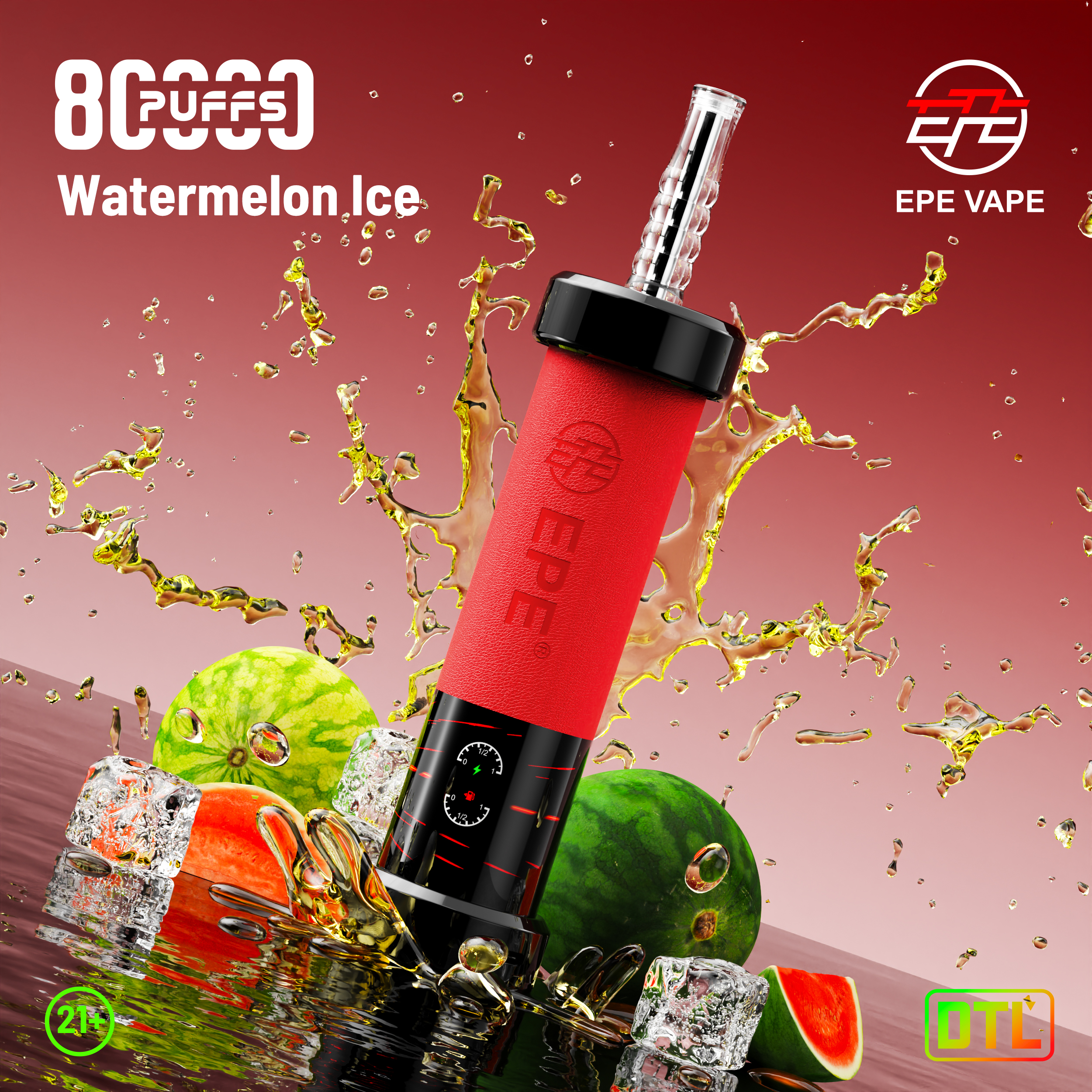 EPE AP 80000 Puffs Hookah Style Disposable Vape , Adjustable Airflow, Exquisite Craftsmanship