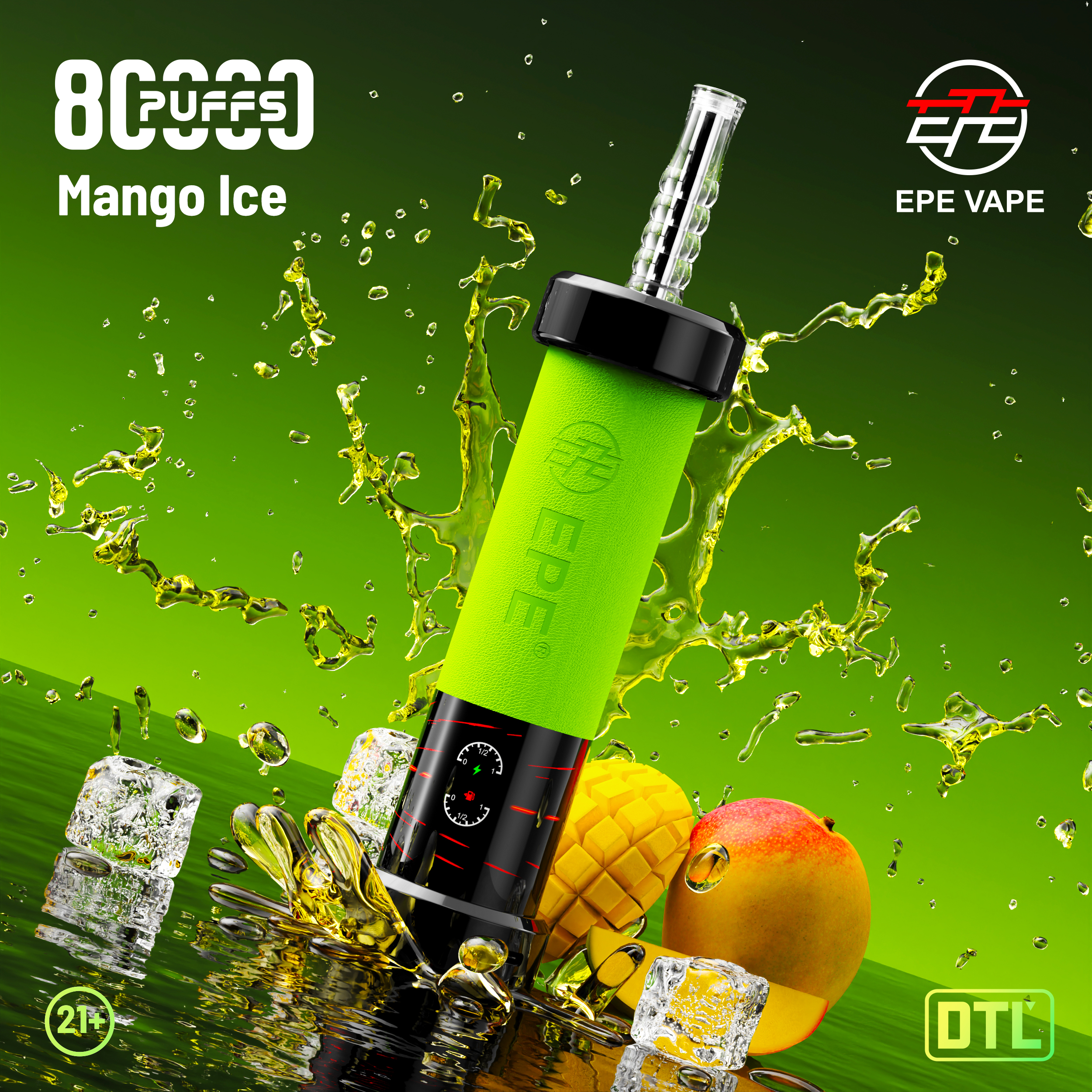 EPE AP 80000 Puffs Hookah Style Disposable Vape , Adjustable Airflow, Exquisite Craftsmanship - Image 2