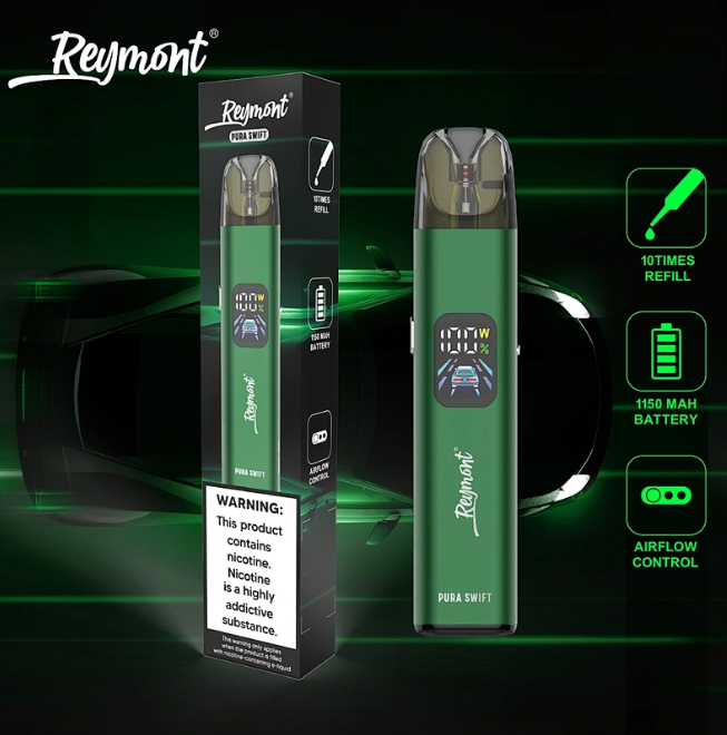 Reymont Pura Swift Pod Kit – 6-30W Variable Wattage, Refillable Pods & Replaceable Coil System - Image 2