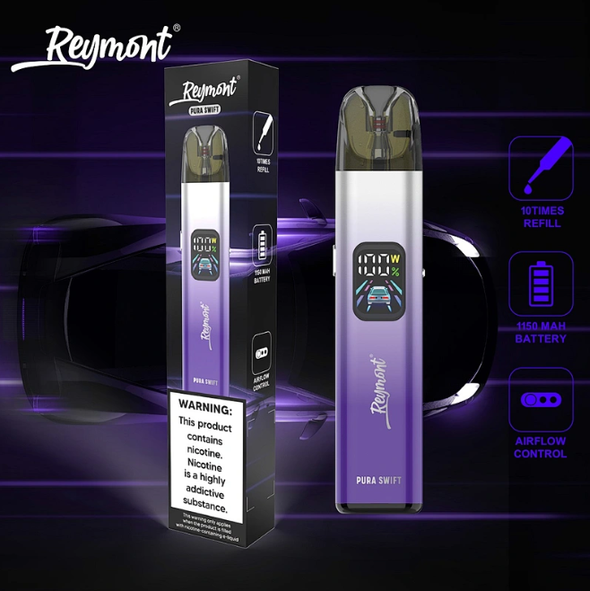 Reymont Pura Swift Pod Kit – 6-30W Variable Wattage, Refillable Pods & Replaceable Coil System - Image 3