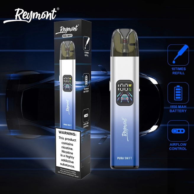 Reymont Pura Swift Pod Kit – 6-30W Variable Wattage, Refillable Pods & Replaceable Coil System - Image 4