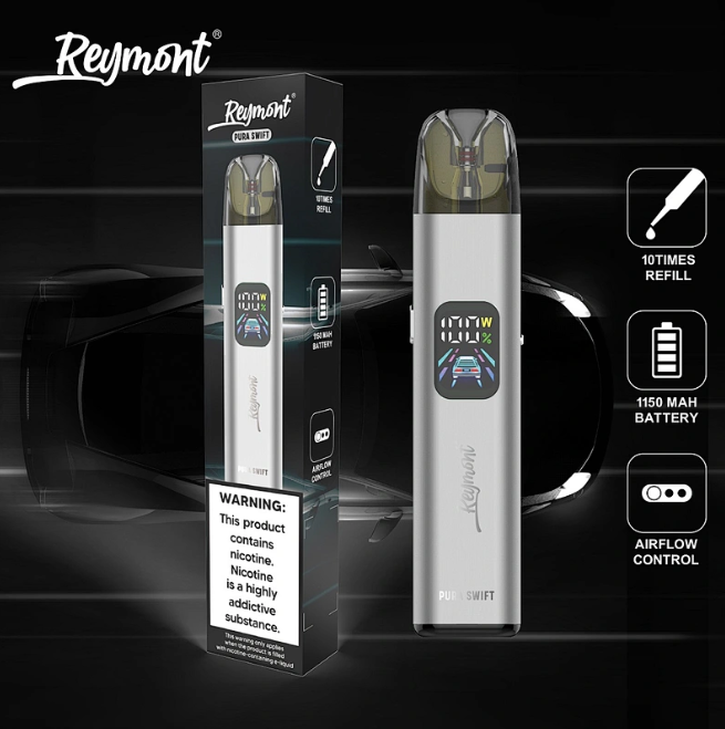 Reymont Pura Swift Pod Kit – 6-30W Variable Wattage, Refillable Pods & Replaceable Coil System - Image 5