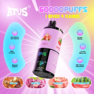 Alternative view of ATVS DE030 60000 Puffs Multi-Flavor Disposable Vape , Supports 4 Flavor Switching